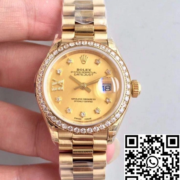 Yellow Lady Rolex 279138RBR Dial Champagne 28MM Datejust Gold 0701